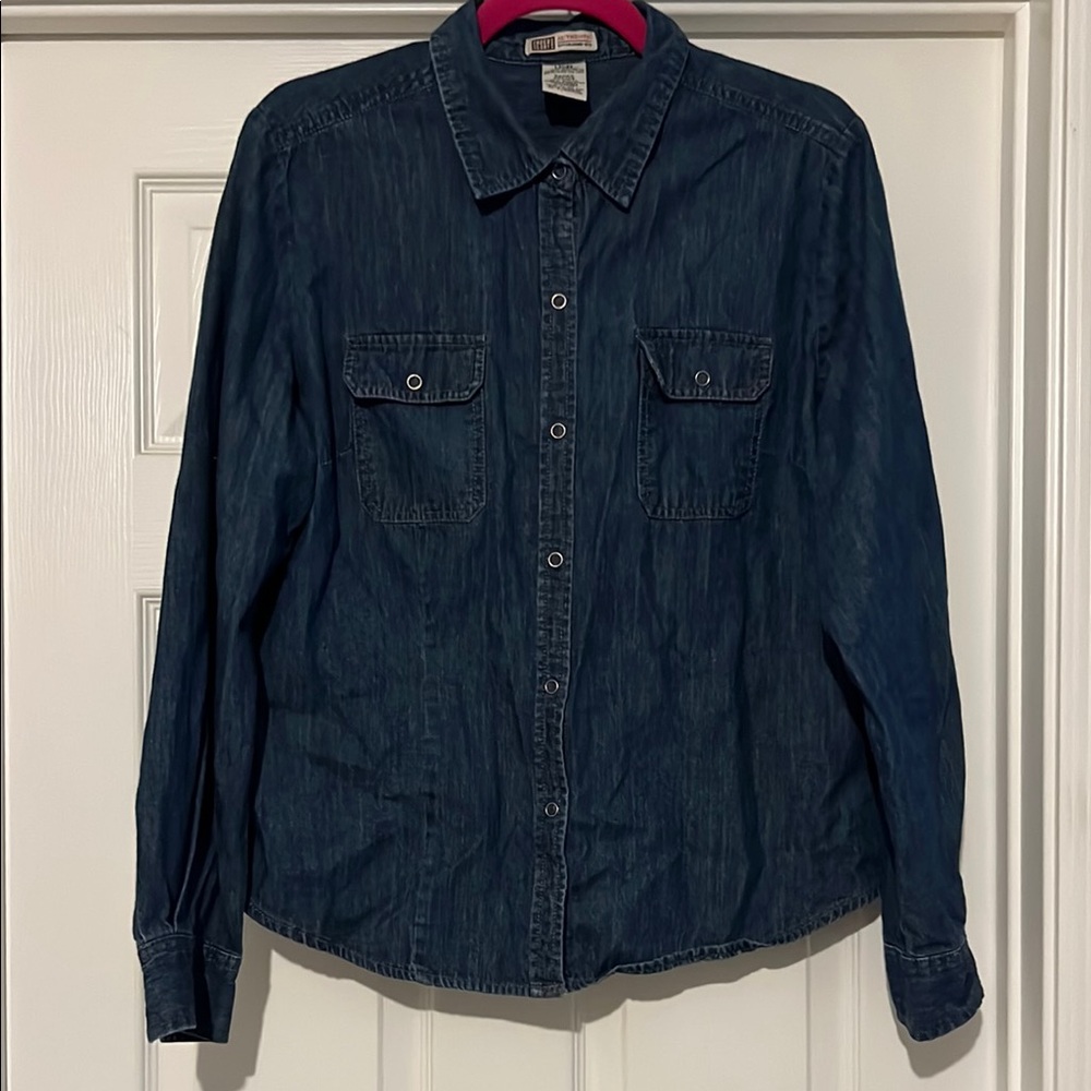 Faded Glory Blue Denim Shirt
